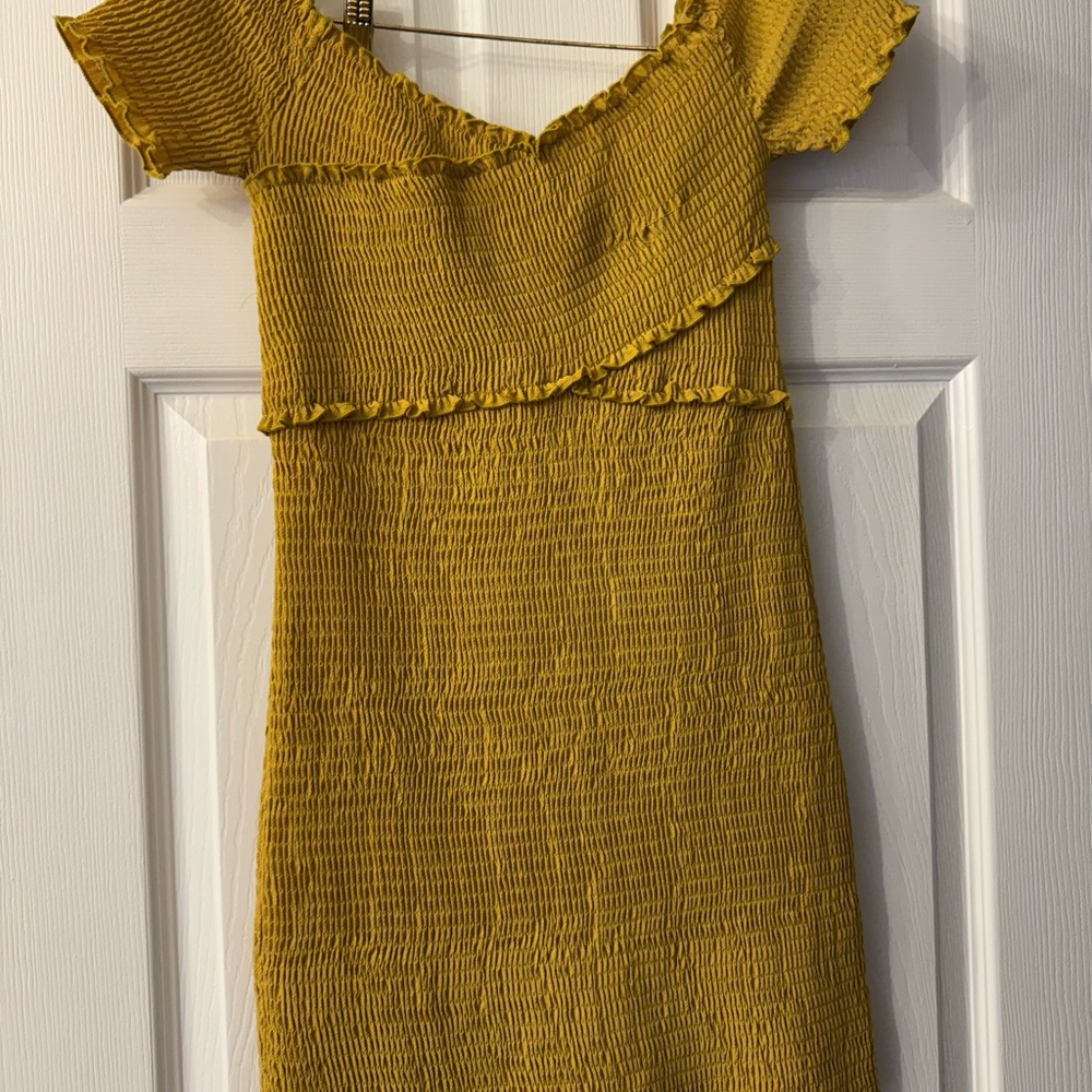Yellow Off-Shoulder Dress